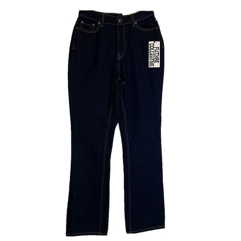 FUTURE COLLECTIVE High Rise Flare Jeans, Women’s Size 4, Blue